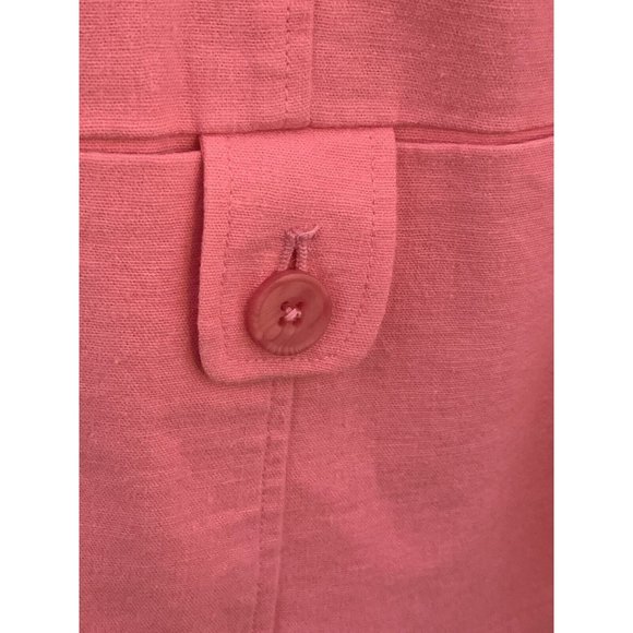 Pink Linen Blend Jacket Size 14 Barbiecore EUC career workwear office casual - Picture 8 of 10